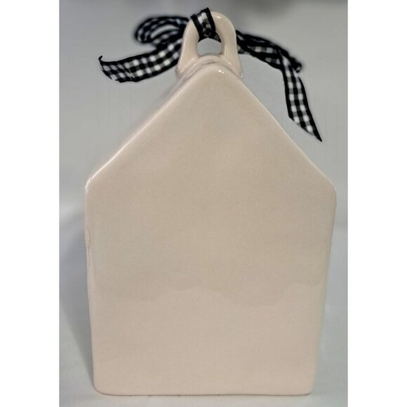 Rae Dunn Artisan Collection by Magenta Ceramic Birdhouse "Welcome" New - Picture 3 of 7